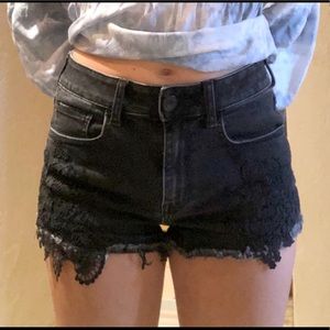 American eagle black shorts